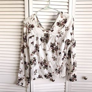 White Floral Blouse
